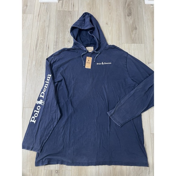 Denim & Supply Ralph Lauren Other - POLO Denim & Supply Ralph Lauren Men's 3XB Lightweight Hoodie Blue NWT